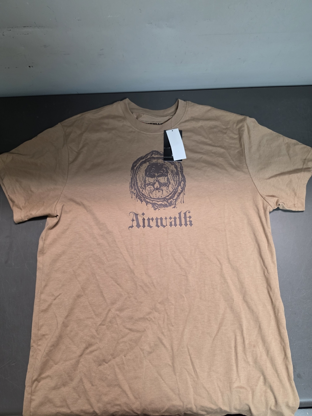 Airwalk Tan Graphic Short-Sleeve Crew Tee